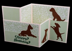 Dogs Double Z Fold Card