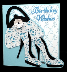 Shaped Handbag and Shoes Card