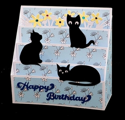 Cats Tiered Box Card