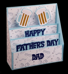 Fathers Day Tiered Box Card with backing paper