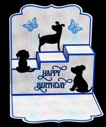 Puppies Pop Up Step Card