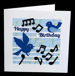 Singing Birds Birthday Card
