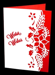 Poinsettia Edge Overlay Card