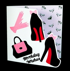 Shoes Shaped Card with backing paper