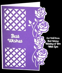 Rose Edge Lattice Card with Sentiments