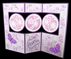 Flower Circle Z Fold Card