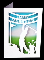 Fathers Day Golf Card with Backing Paper