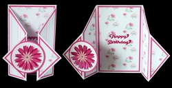 Double Z Fold Flower Card