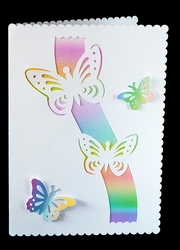 Butterfly Split Card with Backing Paper
