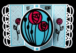 Art Deco Pop Out Card with Backing Paper
