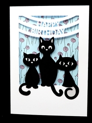 Three Cats Card