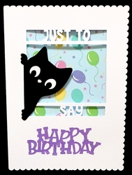 Just To Say Cat Card with Backing Paper