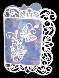 Scroll Edge with Butterflies Card