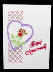 Lattice Anniversary Heart Card