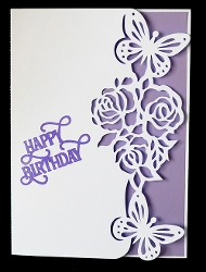 Butterflies and Roses Edge Card