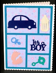 Its A Boy Baby Panel Card