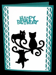 Trio of Cats Card