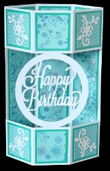 Happy Birthday Hexagonal Box Card