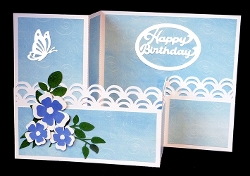 Scalloped Double Z Fold Card