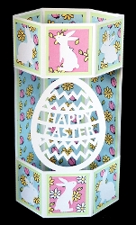 Happy Easter Hexagonal Box Card