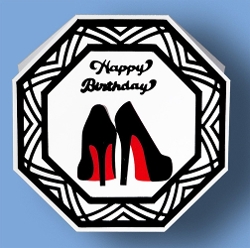 Octagonal Shoes Card