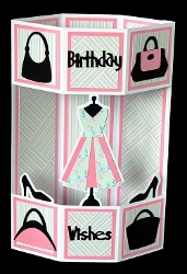 Hexagonal Dress Stand Box Card