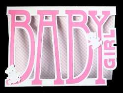 Baby Girl Letter Card
