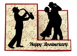 Dancing Couple Step Card