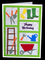 Garden Panel Card with Brick Backing Paper