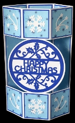 Happy Christmas Hexagonal Box Card