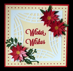Winter Wishes Poinsettia Card