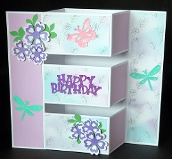Floral Triple Z Fold Card