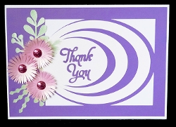 Thank You Overlay with Flowers Card