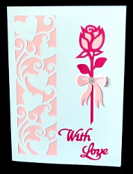 Rose and Hearts With Love Card