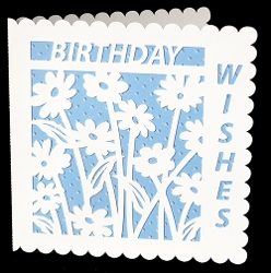Birthday Wishes Cut Out card
