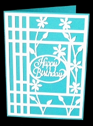Flowers and Butterflies Birthday Card