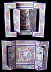 Double Swing Flower Card