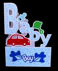 New Baby Boy Letter Card