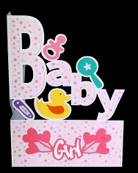 New Baby Girl Letter Card