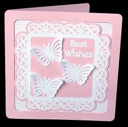 Flourish Frame Butterfly Card