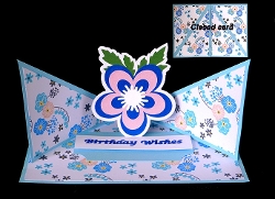 Flower Triangle Corner Pop Up Card