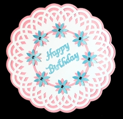 Flower Circle Easel Card