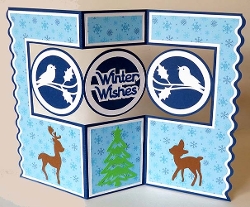 Christmas Circles Z Fold Card