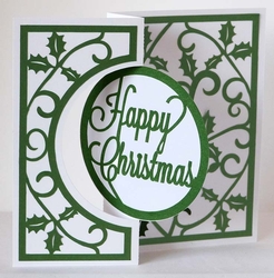 Happy Christmas Circle Swing Card