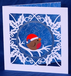 Robin on a Branch Card