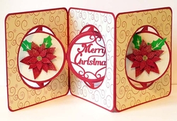 Poinsettia Accordian Card
