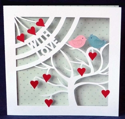 With Love Heart Tree Card
