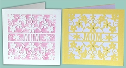 Mum and Mom Cutout Cards