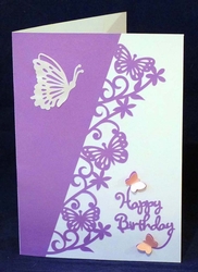 Diagonal Butterfly Panel Card