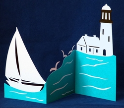 Z Fold Sailboat Card